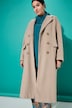 Frakke, oversize, uldlook, revers, lange ærmer