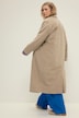 Frakke, oversize, uldlook, revers, lange ærmer