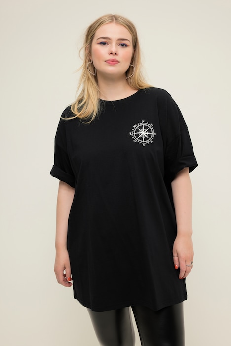 | Oversize-Shirt, Shirts Halbarm | Rundhals, T-Shirts Kompass,