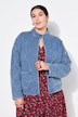 Quiltet jakke, oversize, vintage washed, høj krave