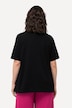 Cutout Trim Split Neck Tee