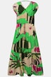 Maxikleid, Palmen, V-Ausschnitt, ärmellos