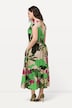 Maxikleid, Palmen, V-Ausschnitt, ärmellos