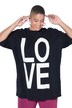 Oversize tričko, LOVE, kulatý výstřih, krátké rukávy