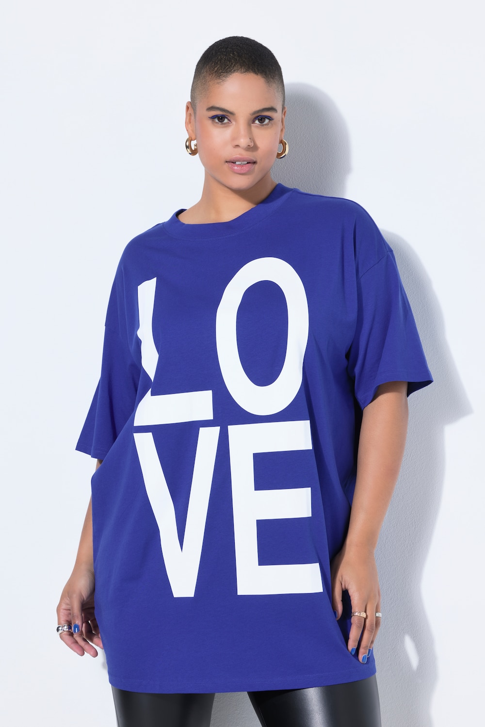 T-shirt, oversized, LOVE, korte mouw