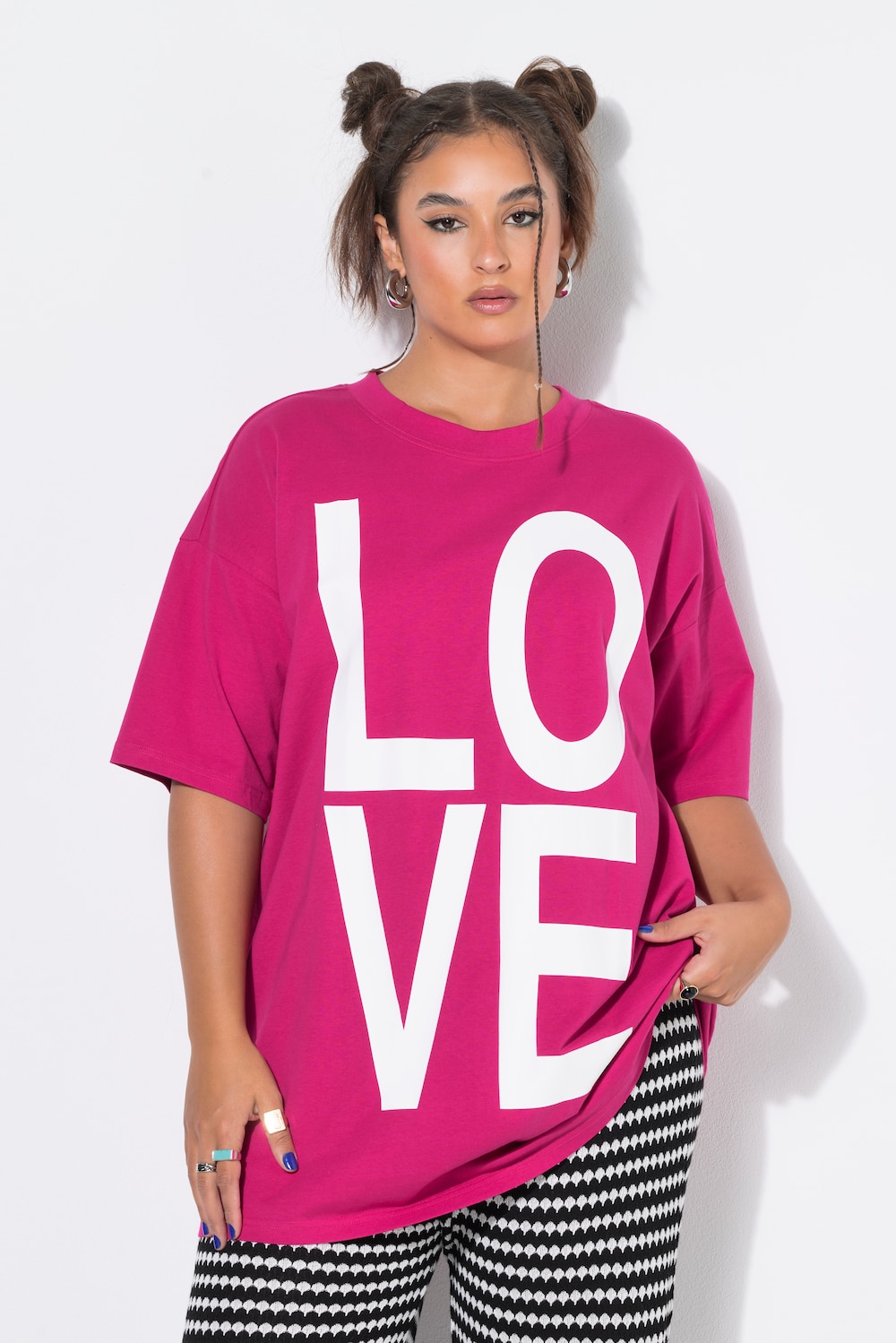 T-shirt, oversized, LOVE, korte ærmer