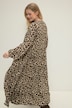 Leopard Print Tiered Long Sleeve Maxi Dress