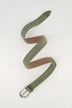 Leren riem, suède, metallic gesp