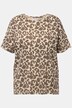 Oversize-Shirt, Leo-Print, Rundhals, Halbarm