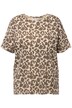 Oversize tričko, leopardí potisk, kulatý výstřih, krátké rukávy