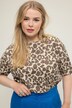 Oversize-Shirt, Leo-Print, Rundhals, Halbarm