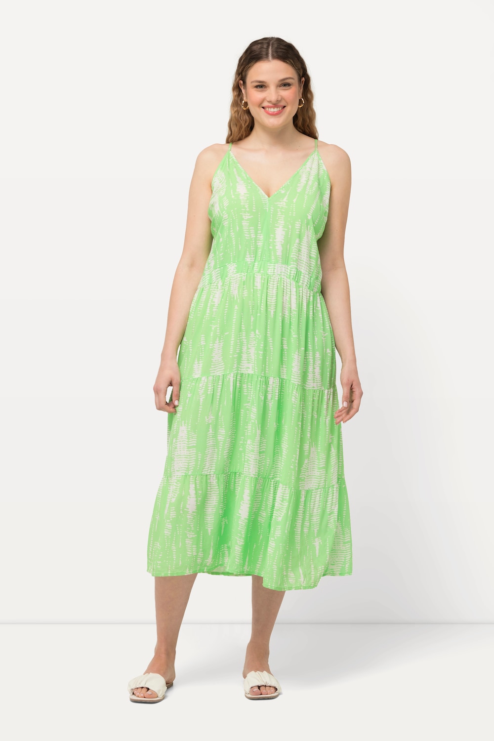 Große Größen Midikleid, Damen, grün, Größe: 46/48, Viskose, Ulla Popken