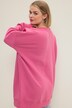 Sweatshirt, oversized, borduurewerk-statement, ronde hals, lange mouwen