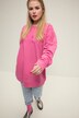 Sweatshirt, oversized, borduurewerk-statement, ronde hals, lange mouwen