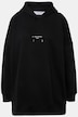 Hoodie, oversized, broderet statement, hætte, lange ærmer