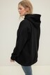 Hoodie, oversized, broderet statement, hætte, lange ærmer