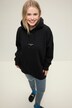 Hoodie, oversized, broderet statement, hætte, lange ærmer
