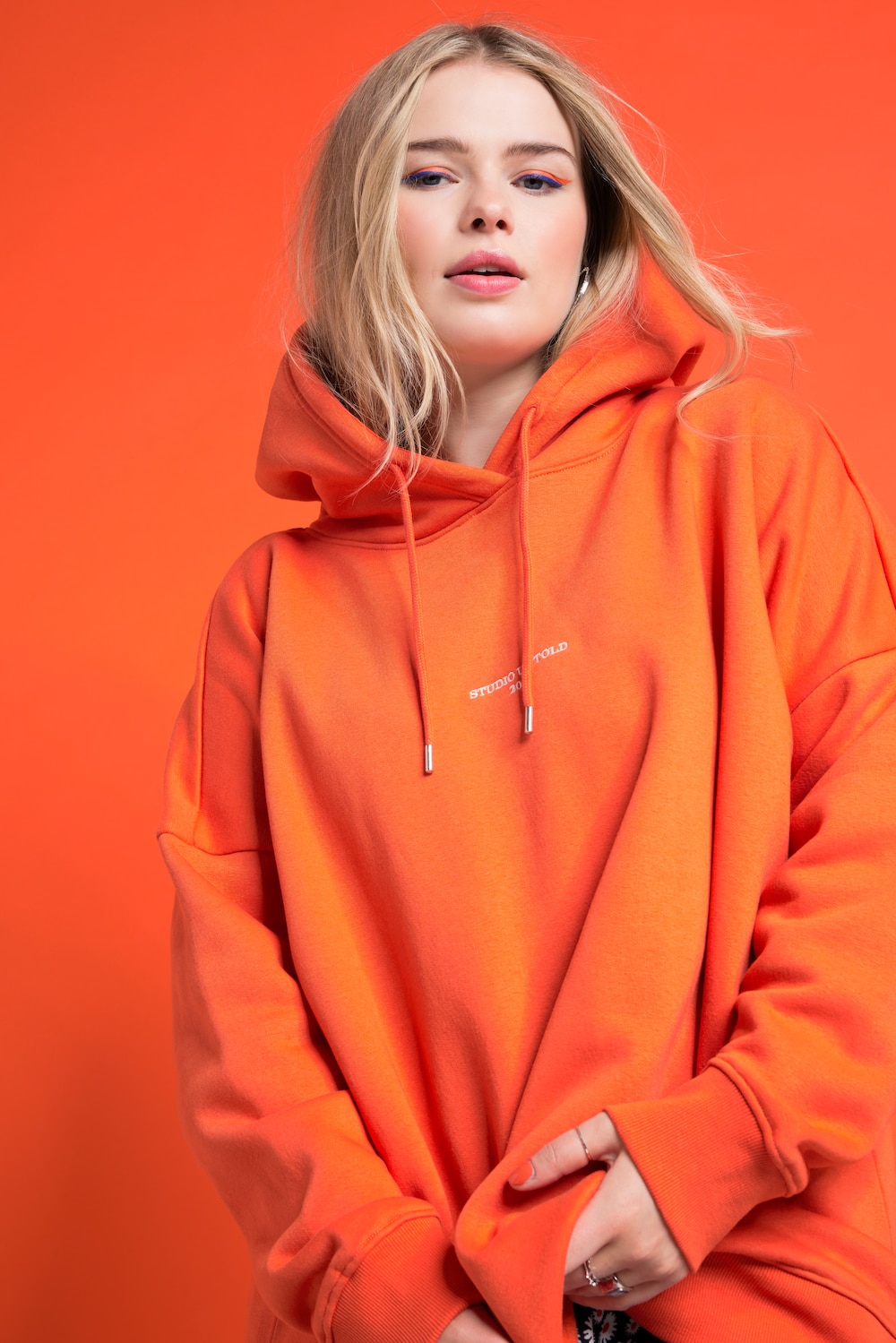 Große Größen Hoodie, Damen, orange, Größe: 54/56, Baumwolle/Polyester, Studio Untold