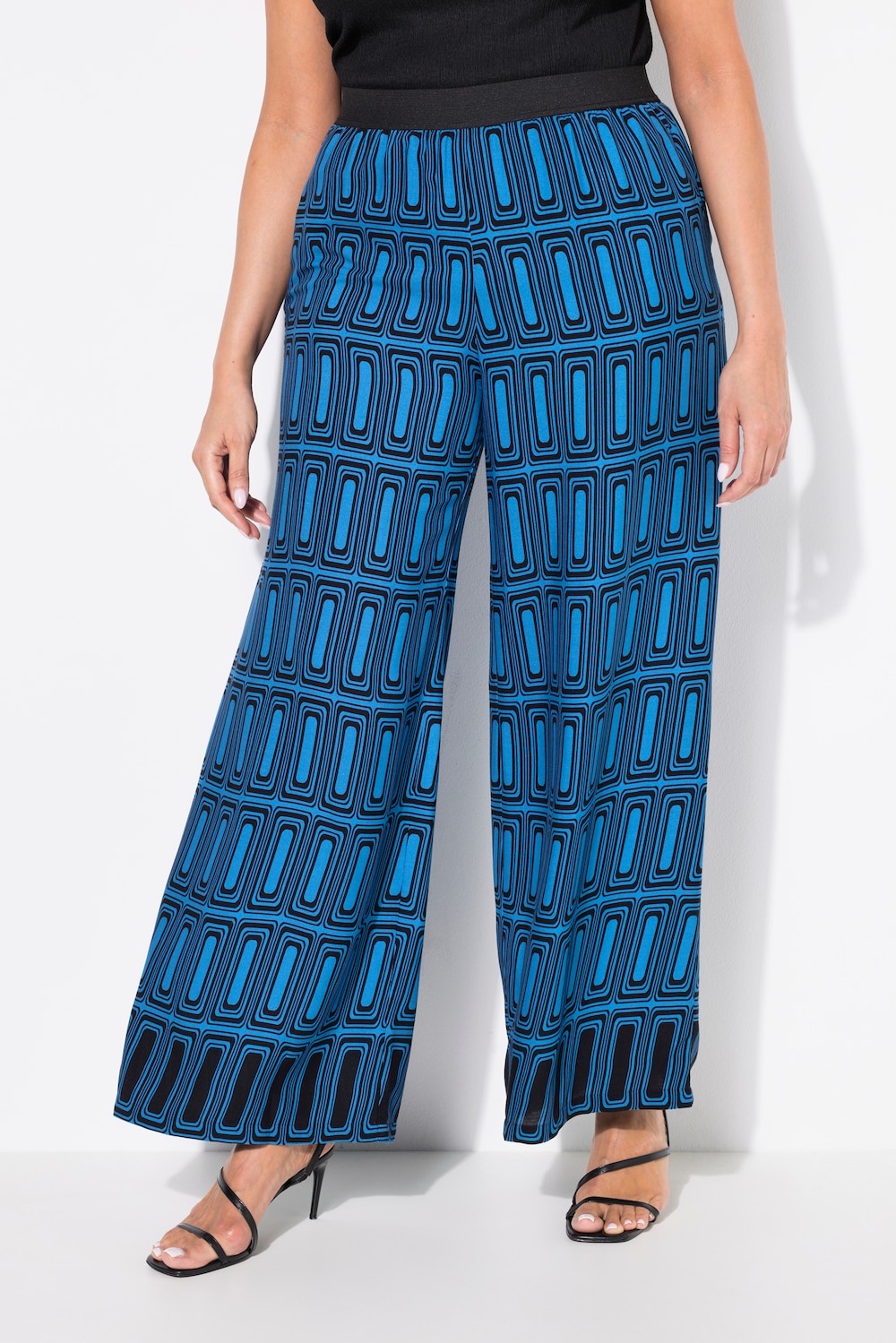Große Größen Hose, Damen, blau, Größe: 46/48, Viskose, Ulla Popken