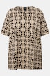 T-Shirt, grafischer Druck, Tunika-Ausschnitt, Halbarm