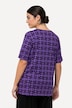 Allover Print Short Sleeve Split Neck Tee