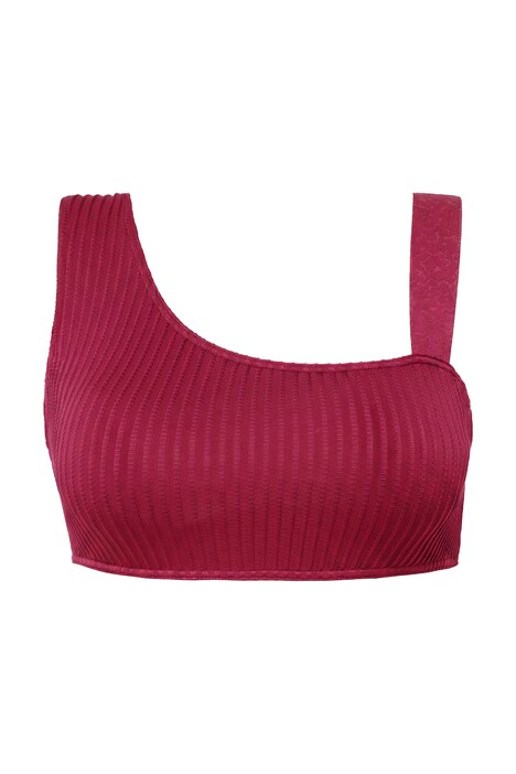 Bikiny top, na jedno rameno, vyjímatelné měkké košíčky, pruhovaná struktura