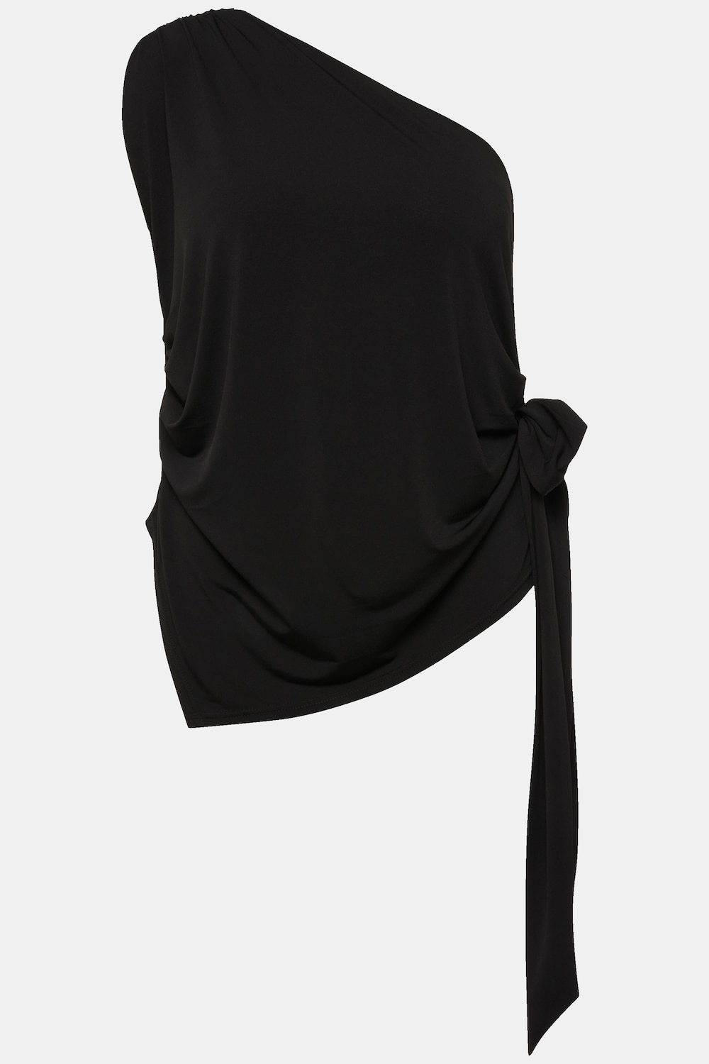 Stora storlekar Topp med ena axeln bar, Dam, svart, storlek: 50/52, Polyester, Ulla Popken
