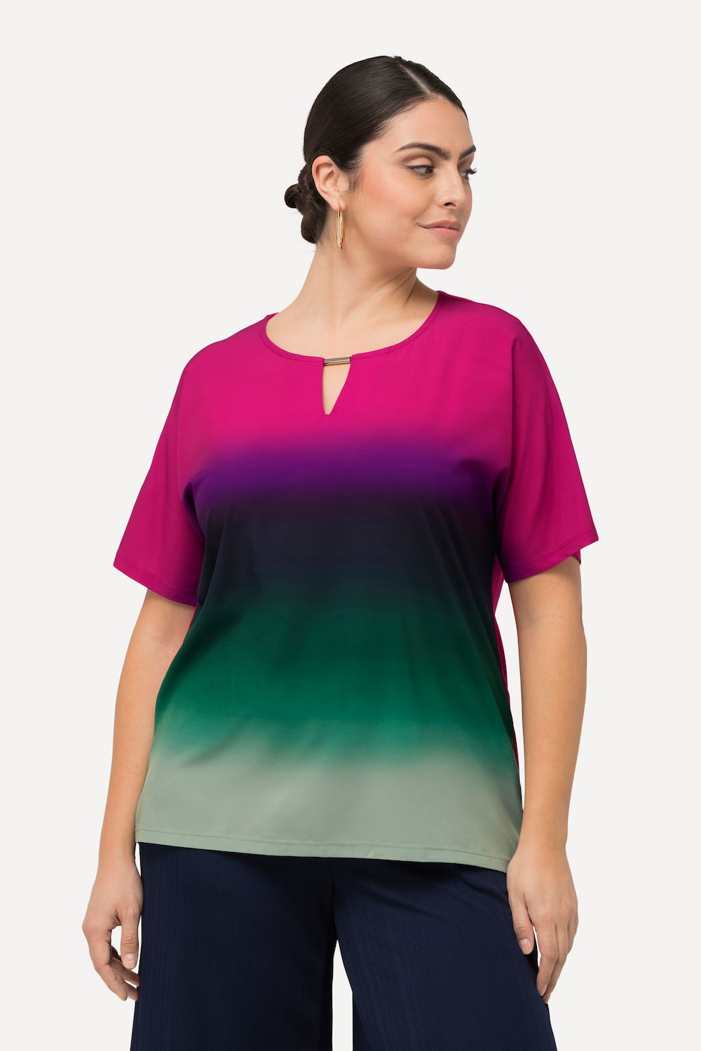 Große Größen Blusenshirt, Damen, rosa, Größe: 54/56, Ulla Popken