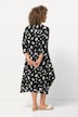 Kleid, Leinenmix, A-Linie, Rundhals, 3/4-Arm