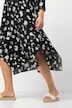 Kleid, Leinenmix, A-Linie, Rundhals, 3/4-Arm