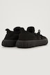 Strømpesneakers, ultralette, mesh, snøre i siden
