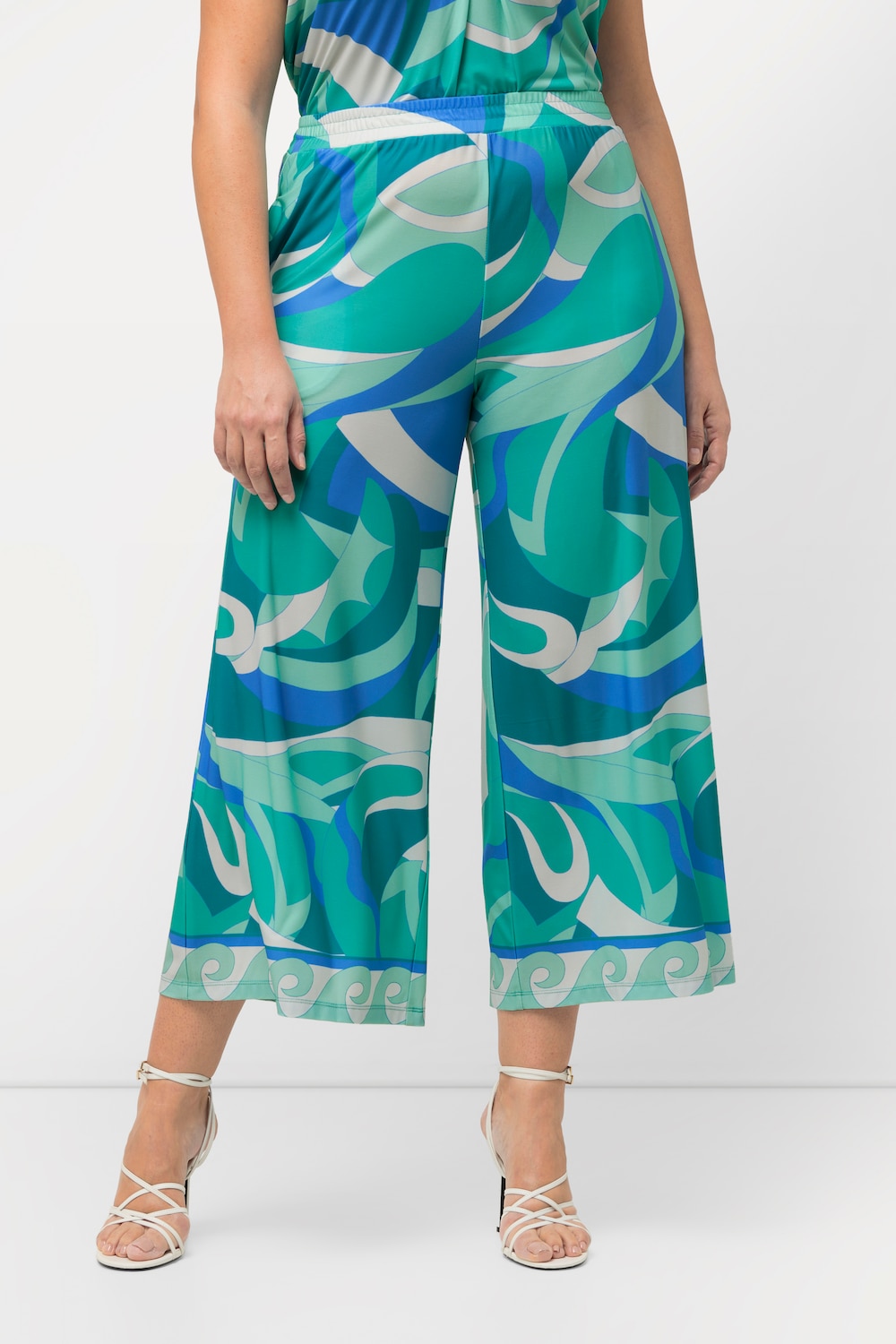 Große Größen Jersey-Culotte, Damen, türkis, Größe: 46/48, Polyester, Ulla Popken