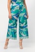 Jupe-culotte large, ceinture élastique. Jambe large descendant jusqu'au mollet.