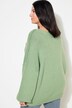 Genser, oversized, V-hals, vide, lange ermer