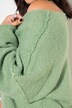 Genser, oversized, V-hals, vide, lange ermer