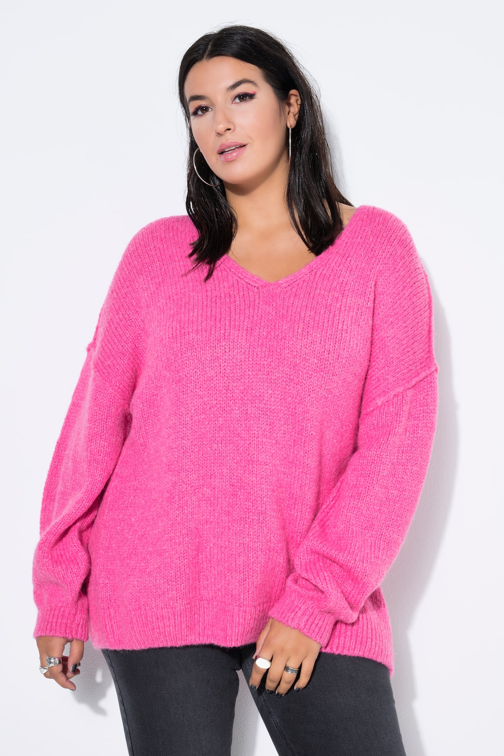 Große Größen Pullover, Damen, rosa, Größe: 58/60, Synthetische Fasern/Wolle, Studio Untold