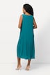 Plisseekleid, A-Linie, V-Ausschnitt, ärmellos, Maxikleid