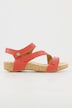 Sandales en cuir Josef Seibel, bride à scratch - largeur G