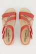Sandales en cuir Josef Seibel, bride à scratch - largeur G