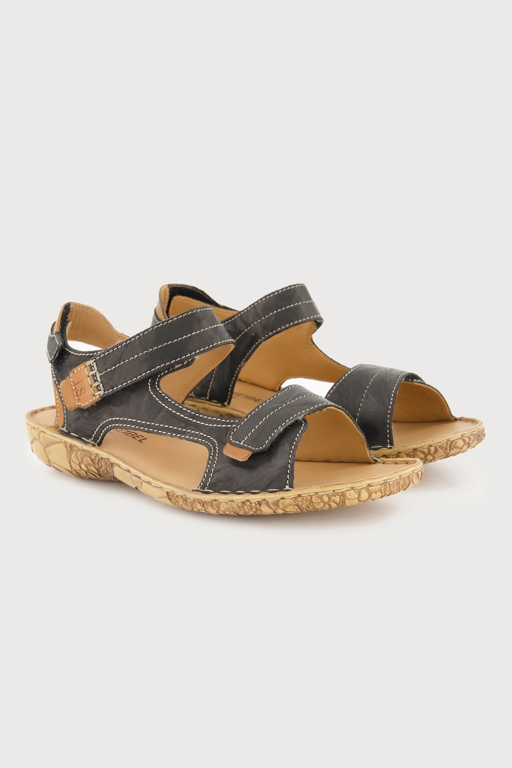 Leder-Sandalen, Damen, schwarz, Größe: 38, Leder, Ulla Popken