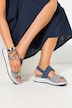 Sandales en cuir Remonte x Elle. Fermetures velcro - largeur F 1/2