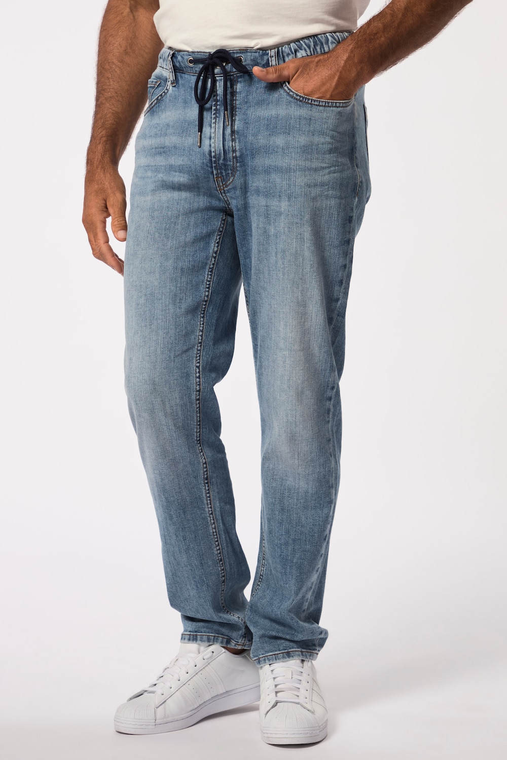 Grote Maten JP1880 Jeans, Heren, blauw, Maat: L, Katoen/Polyester, JP1880