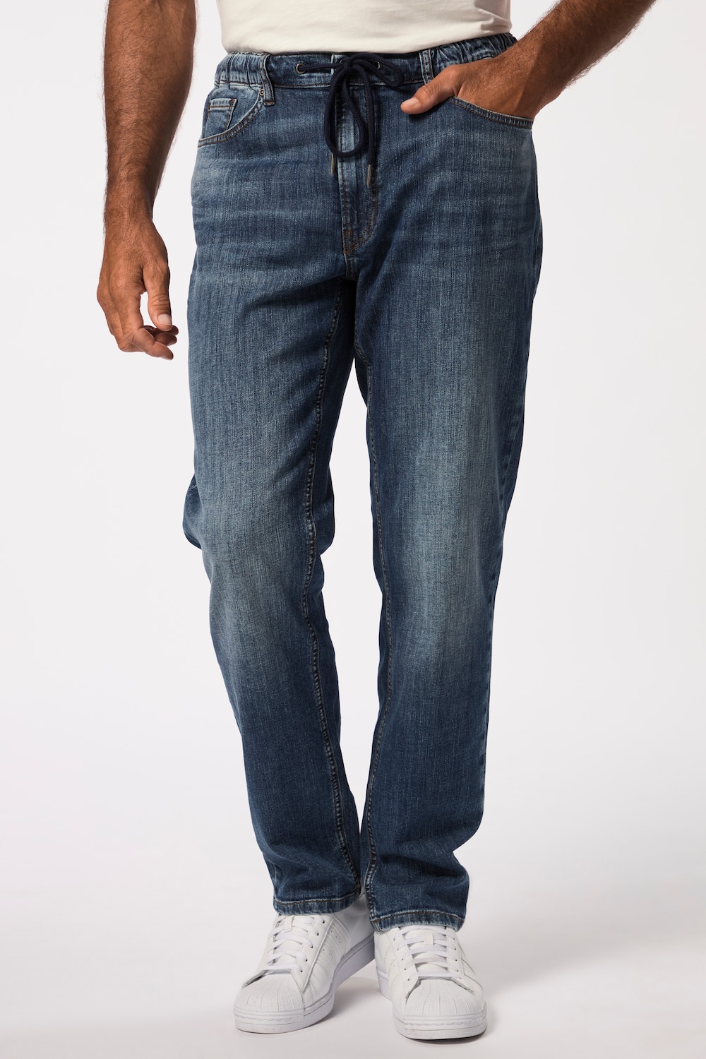 Grote Maten JP1880 Jeans, Heren, blauw, Maat: 8XL, Katoen/Polyester, JP1880