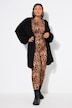 Long-Strickjacke, oversized, offene Form, Langarm