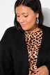 Long-Strickjacke, oversized, offene Form, Langarm