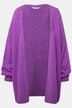 Long-Strickjacke, oversized, offene Form, Langarm