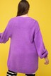 Long-Strickjacke, oversized, offene Form, Langarm