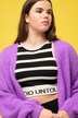 Long-Strickjacke, oversized, offene Form, Langarm