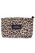 Kosmetická taška, prošívaná, leopardí potisk, zip, barevná podšívka
