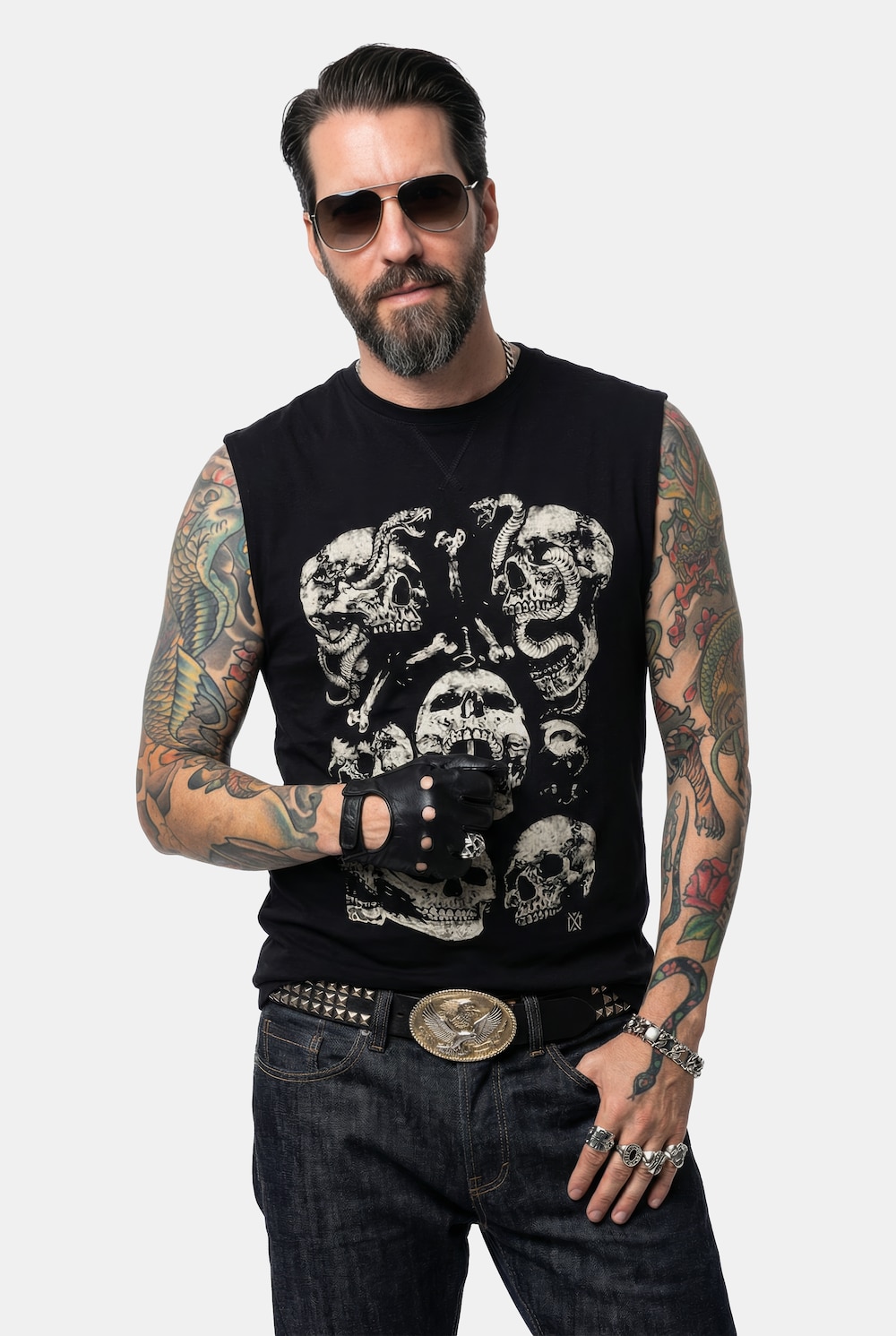 Tanktop, borstprint, tot 8 XL